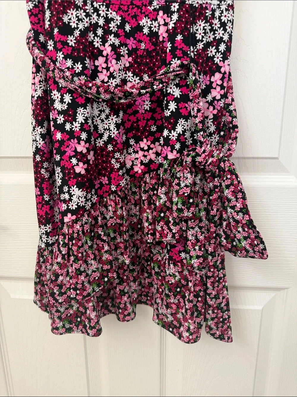 Michael Kors Black Dress with Pink & White Floral Print